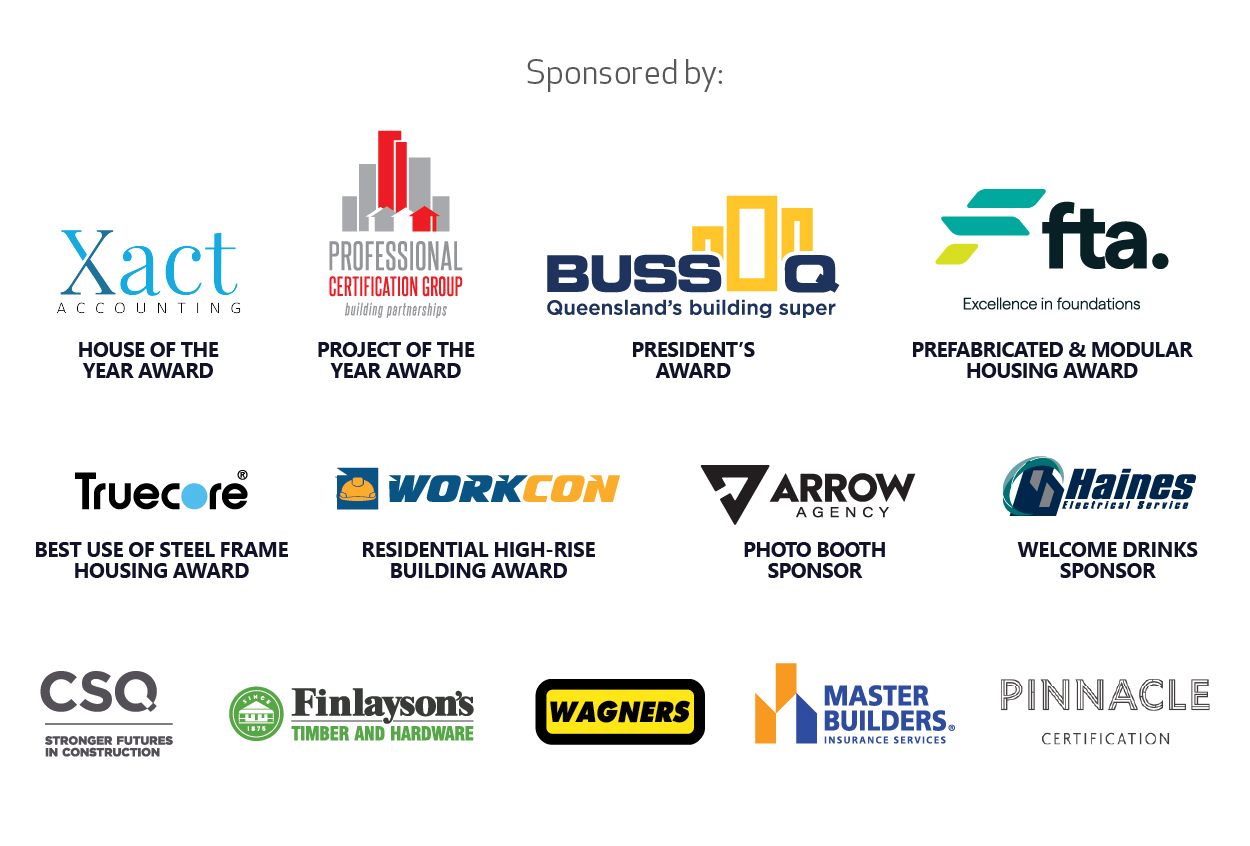 Brisbane Housing & Construction Awards sponsors 2025