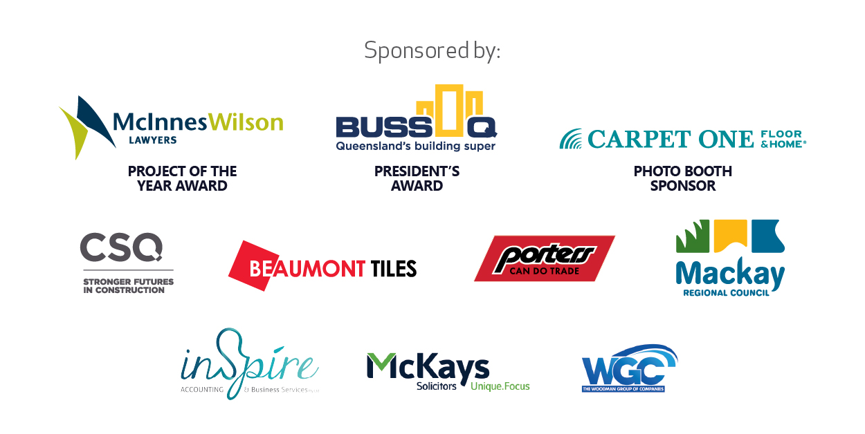 Mackay & Whitsunday Housing & Construction Awards sponsors 2025