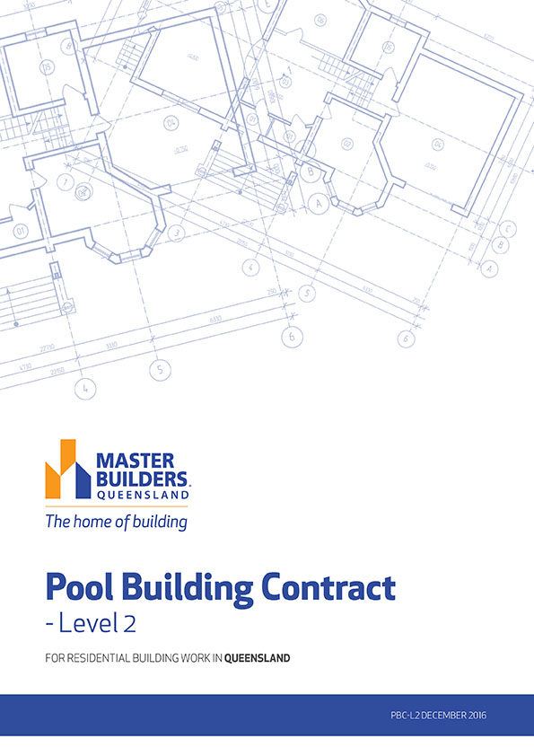 Master Builders Pool Building Contract cover Master Builders Pool Building Contract cover