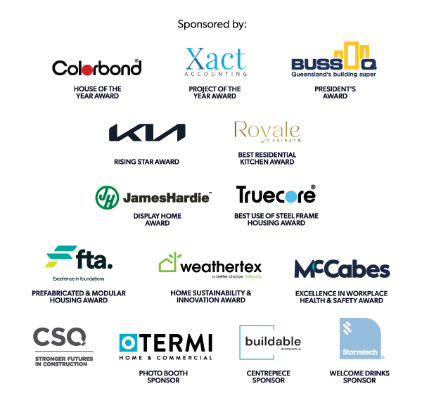 Queensland 2026 Housing & Construction Award sponsors