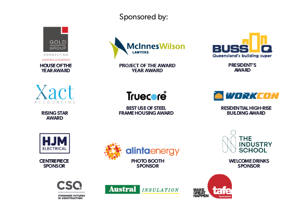 Gold Coast 2026 Housing & Construction Award sponsors