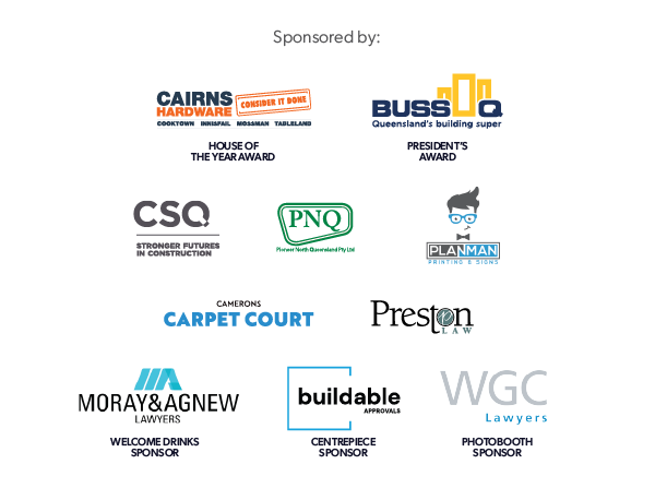 Far North Queensland Housing & Construction Award sponsors 2026