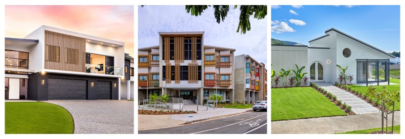Three images showing the major winners of the 2025 Far North QLD H&C Awards